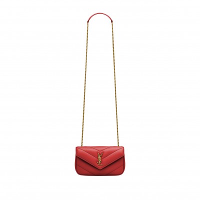 YSL LOULOU MINI IN LAMBSKIN 821749 (20*12*5cm)